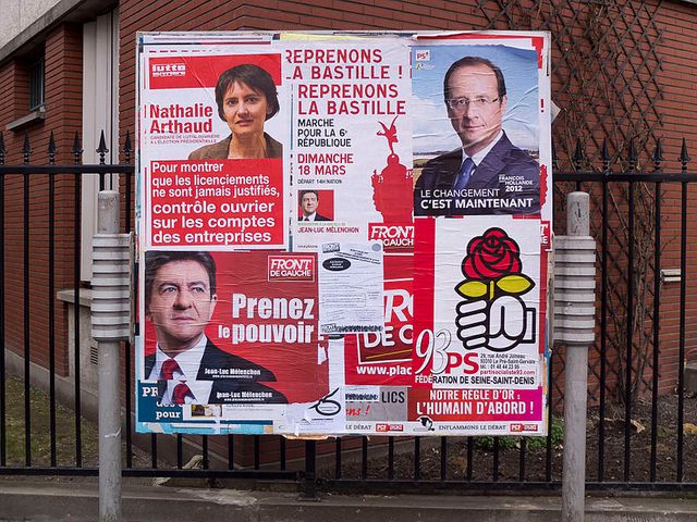 Affiches candidats présidentielle 2012