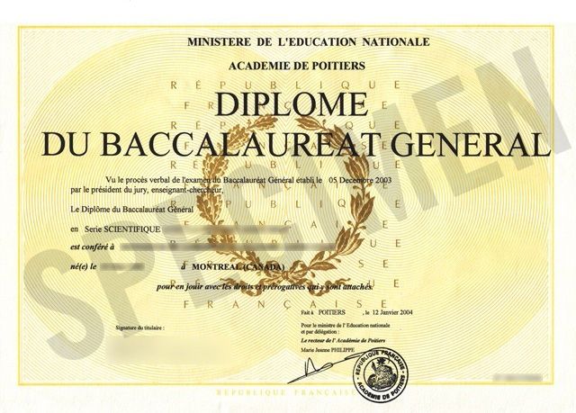 Diplome du Bac