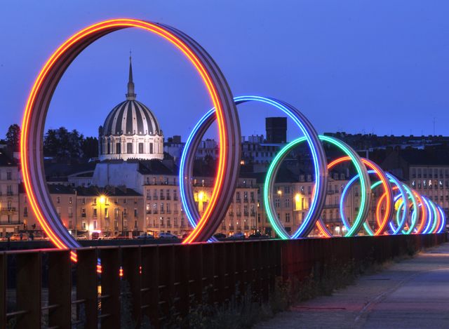 Daniel Buren et Patrick Bouchain, Les anneaux, Nantes, création pérenne Estuaire Nantes<>Saint-Nazaire 2007