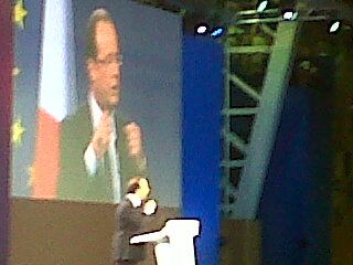 François Hollande au Bourget le 22 janvier 2012