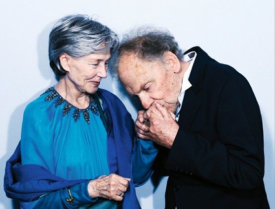 Jean-Louis Trintignant, Emmanuelle Riva, à Cannes