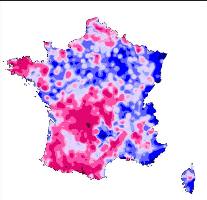 part des suffrages exprimés pour le candidat Hollande