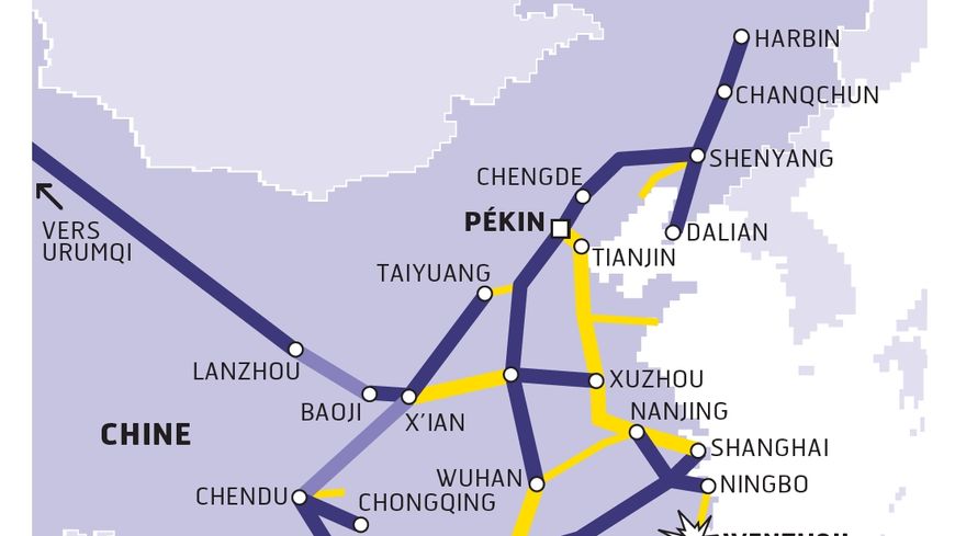 Les Lignes àgrande vitesse en chine