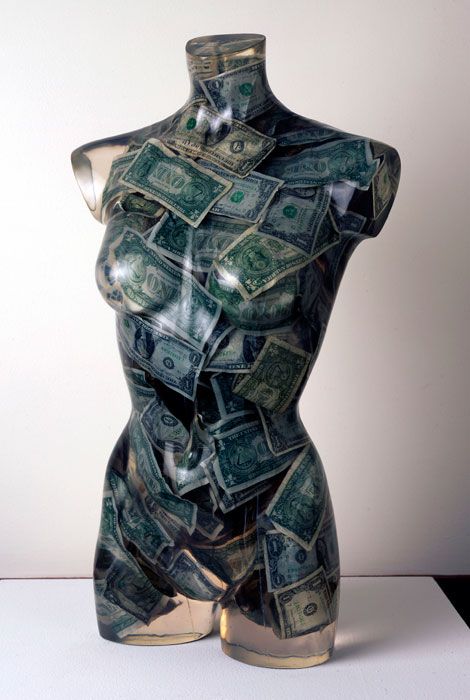 Arman, Vénus aux dollars, 1970