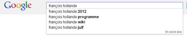 François Hollande sur Google