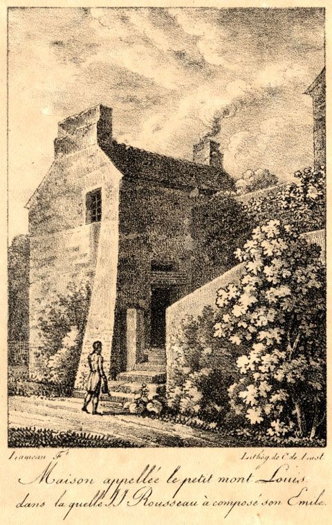 Maison appelée le Petit Mont-Louis, d’après F. Lameau, 19e siècle. Lithographie