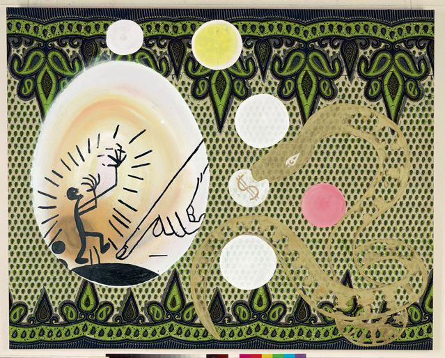 Sigmar Polke (1941-2010), $-Bild ($-Tableau), 1971 (Technique mixte, 120 x 150 cm) - Musée Frieder Burda,