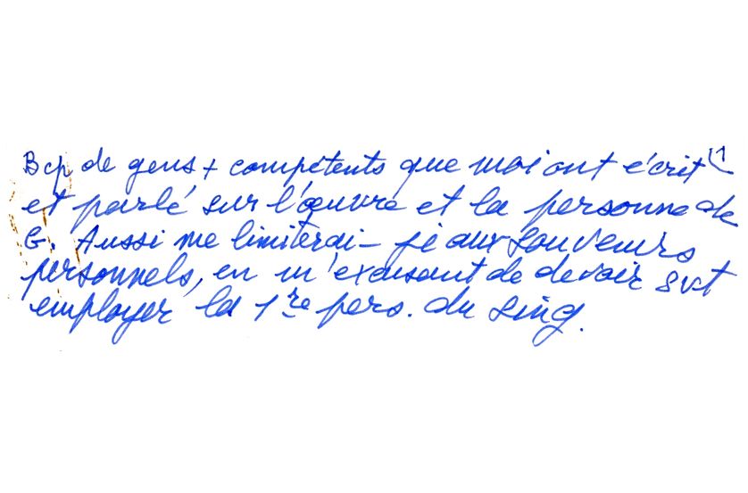 Manuscrit de B.Beck