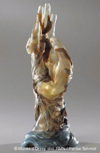 La main aux algues et aux coquillages de Émile Gallé