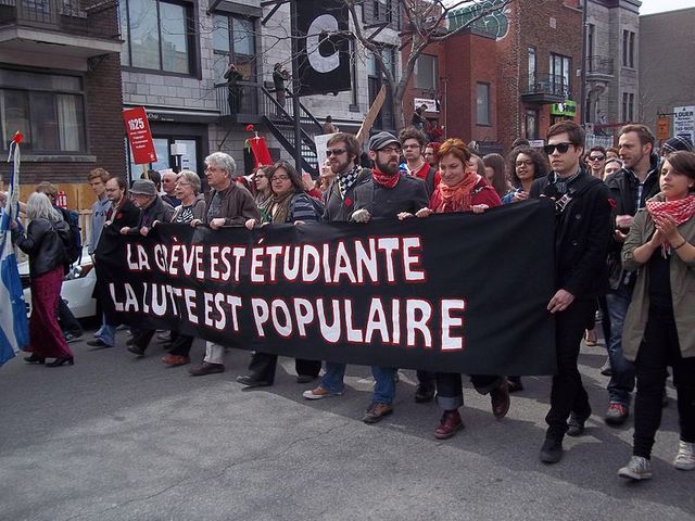 manif étudiante a Montreal