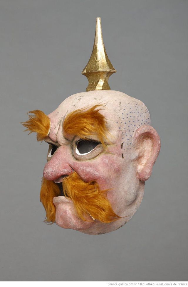 Otto Von Bismarck, masque pour Jules Ferry - compagniue Houdart-Heuclin, 1981