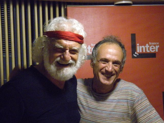 Daniel Herrero et Denis Cheissoux dans les studios de France Inter