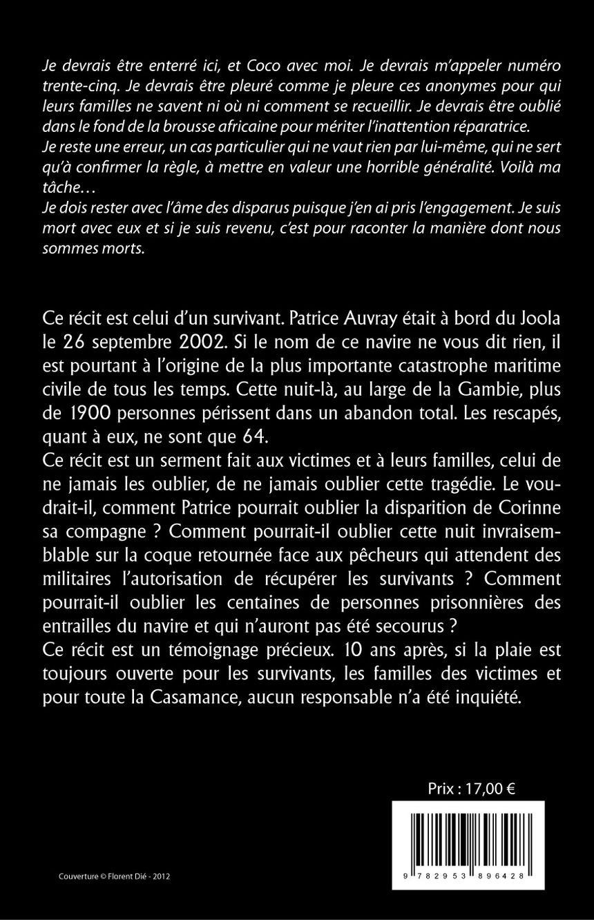 Joola le témoignage de Patrice Auvray, juste un récit historique