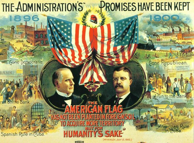 Affiche de la campagne républicaine de 1900 pour l'élection présidentielle américaine