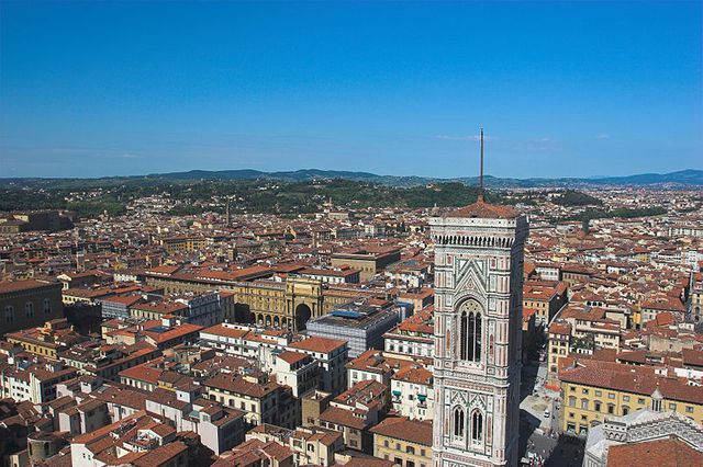 Florence, avec vue sur le clocher de Giotto.