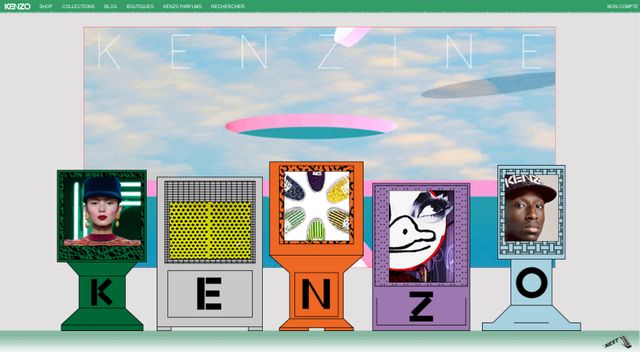 Capture d'écran du site Kenzo