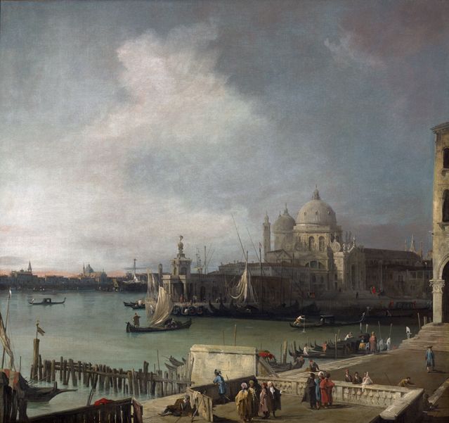 Canaletto - L’Embouchure du Grand Canal, et vue de l’extrémité occidental du Môle - 1722