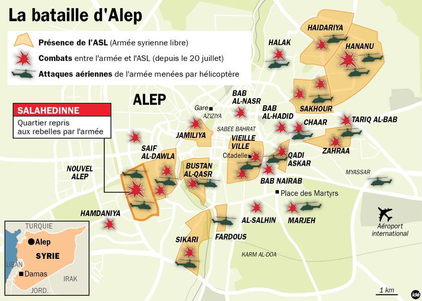La bataille d'Alep (actualisé au 10 août)