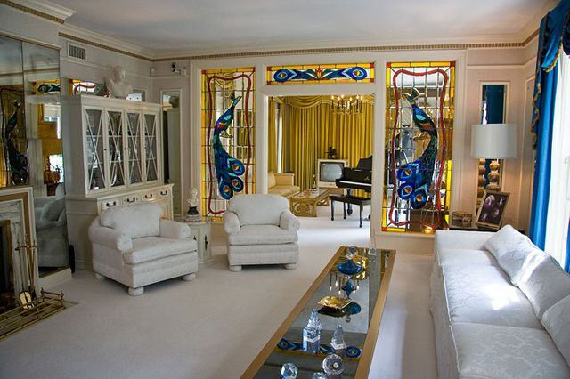 Le salon de Graceland, la résidence d'Elvis Presley