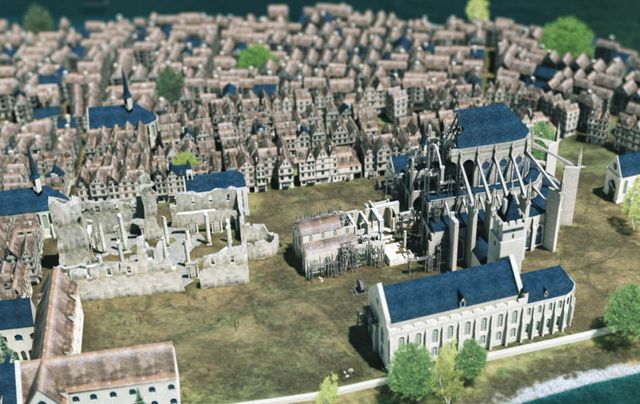 Le site permet notamment de voir évoluer la construction de Notre Dame