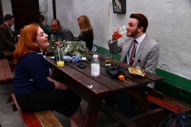 Jack et Lucy au Pilgrim Pub de Liverpool