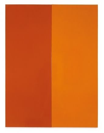 Bertrand Lavier, Mandarine (deux couches de peinture du même nom, de deux fabriquants différents)