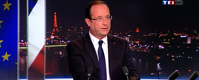 François Hollande au journal de 20h, dimanche 9 septembre.