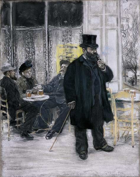 Bohèmes au café par Jean-François Raffaëlli - 1886 -