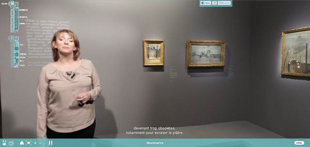 Tout est accessible depuis une même fenêtre : la navigation, le zoom, les sous-titres, et même le partage sur Facebook.