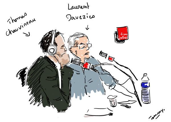 Thomas Chauvineau et Laurent Davezies en studio