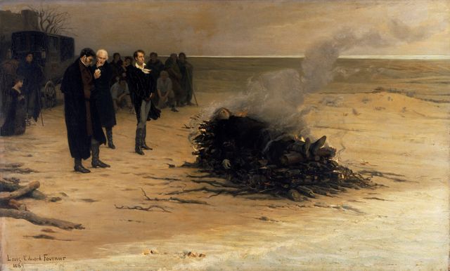 Les funérailles de Shelley par Louis Edouard Fournier - 1889