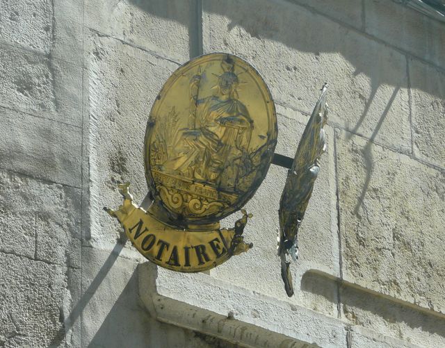 Insigne de notaire à Beaune