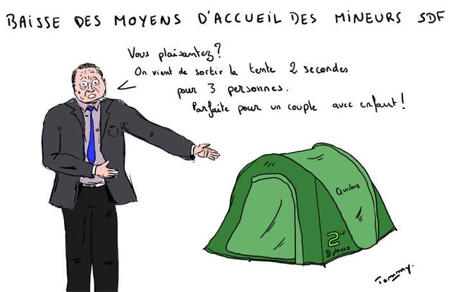 Baisse des moyens d'accueil des mineurs SDF