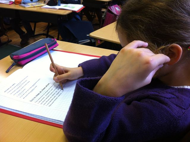 Cécile à l'école