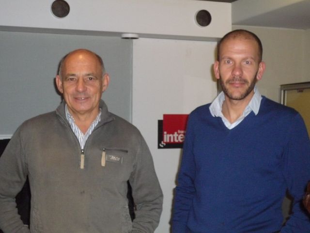 Pascal Maître et Joan Bardeletti en studio