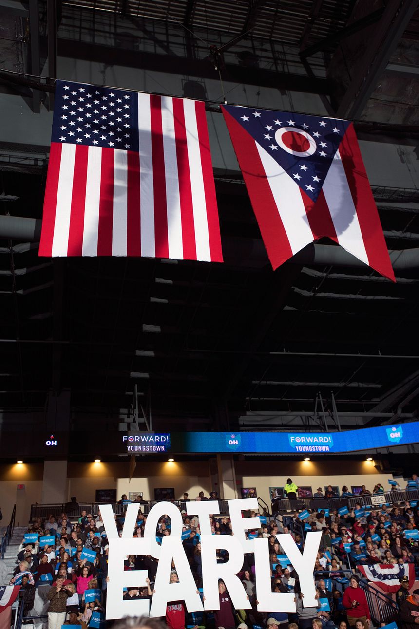 A Youngstown, Ohio, s'est tenu lundi 29 octobre un des nombreux meetings de la campagne de Barack Obama