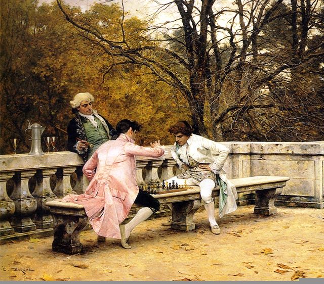 Le jeu d'échecs par Charles Bargue - XIXe siècle