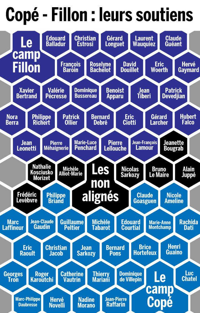 Copé - Fillon : leurs soutiens