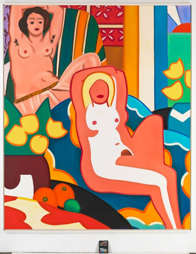 T. Wesselmann, Nu au soleil couchant avec Odalisque de Matisse, 2003