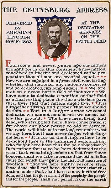 L'adresse de Gettysburg