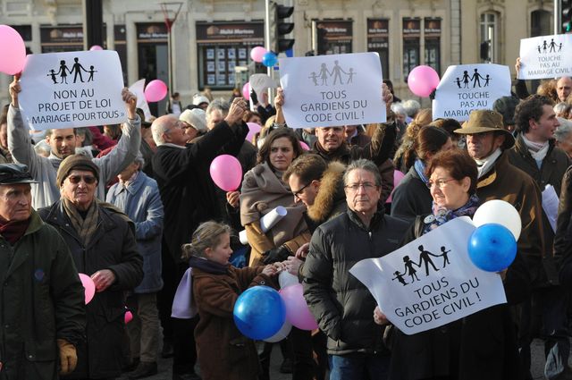 Manifestation contre le "Mariage pour tous" au Mans