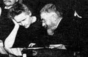 1er Conseil Solvay (1911) - M. Curie et H. Poincaré