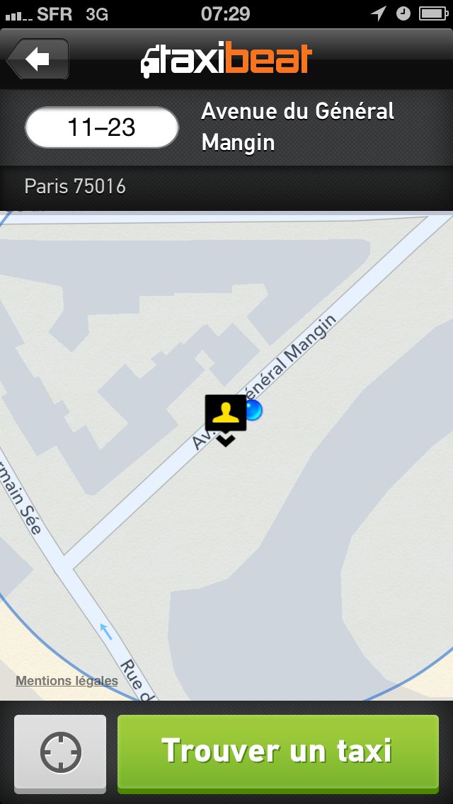 L'Appli Taxibeat géolocalise ses utilisateurs