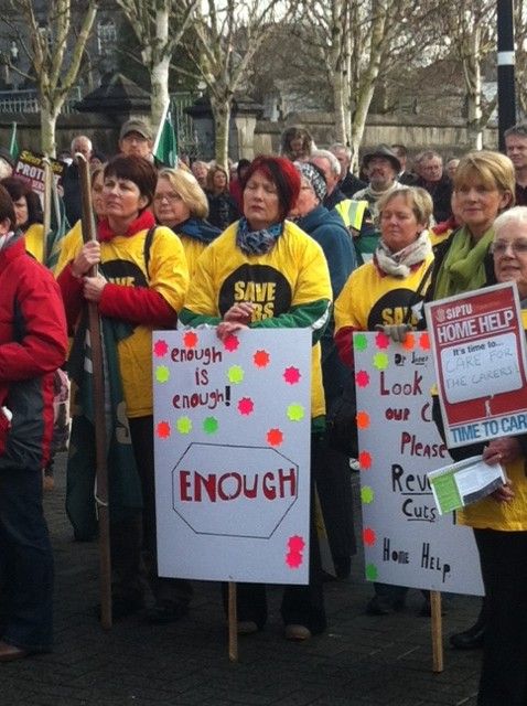 Manif contre l'austérité à Dublin
