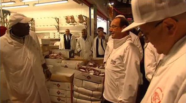 François Hollande était à Rungis ce matin