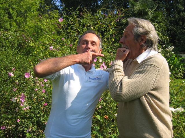 Denis Cheissoux et Jean Rochefort ; photographie de Denis Cheissoux
