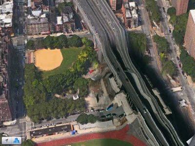 Le pont de Manhattan dans ios Map