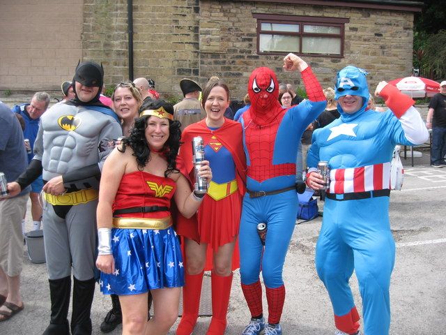 Super heroes in Dobcross