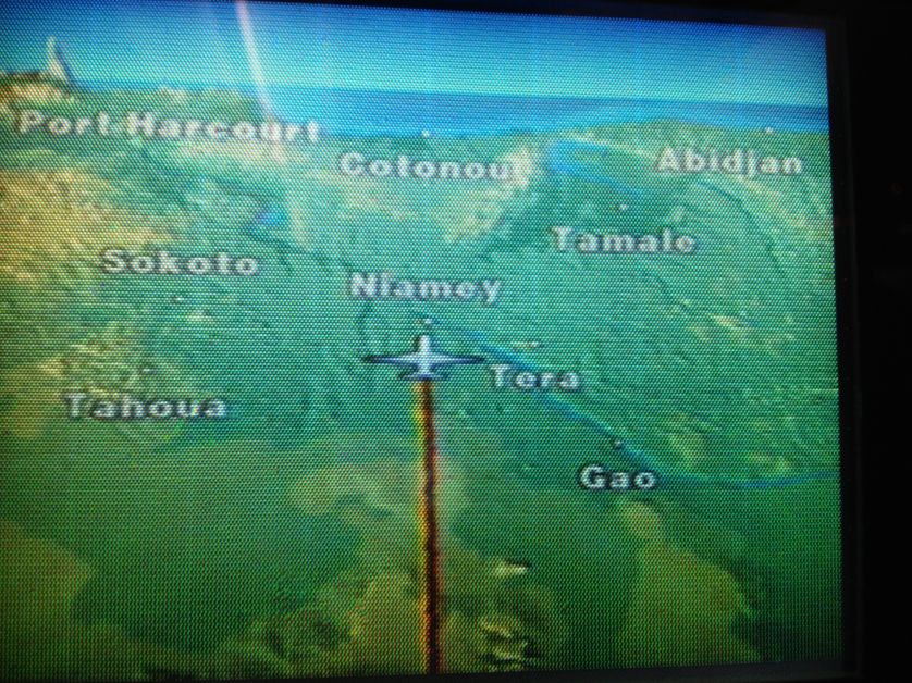 Arrivée à Cotonou, dans l'avion...