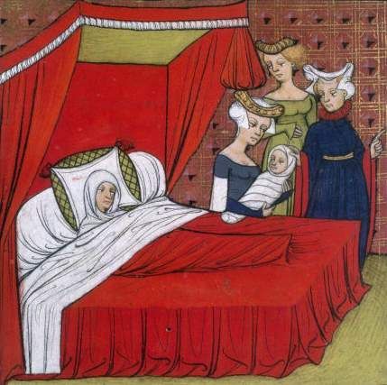 Naissance de Louis VIII - Grandes Chroniques de France - XIVe-XVe siècle
